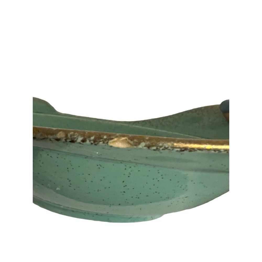 VTG MCM California Originals Made in USA Turquoise Teal Pottery Covered Dish - Picture 9 of 10